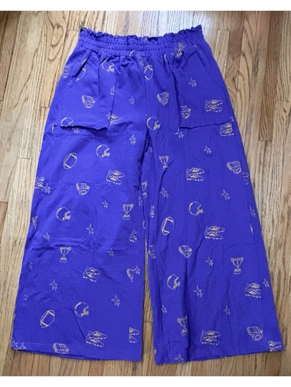 Umgee Game Day Purple/Yellow Pants L